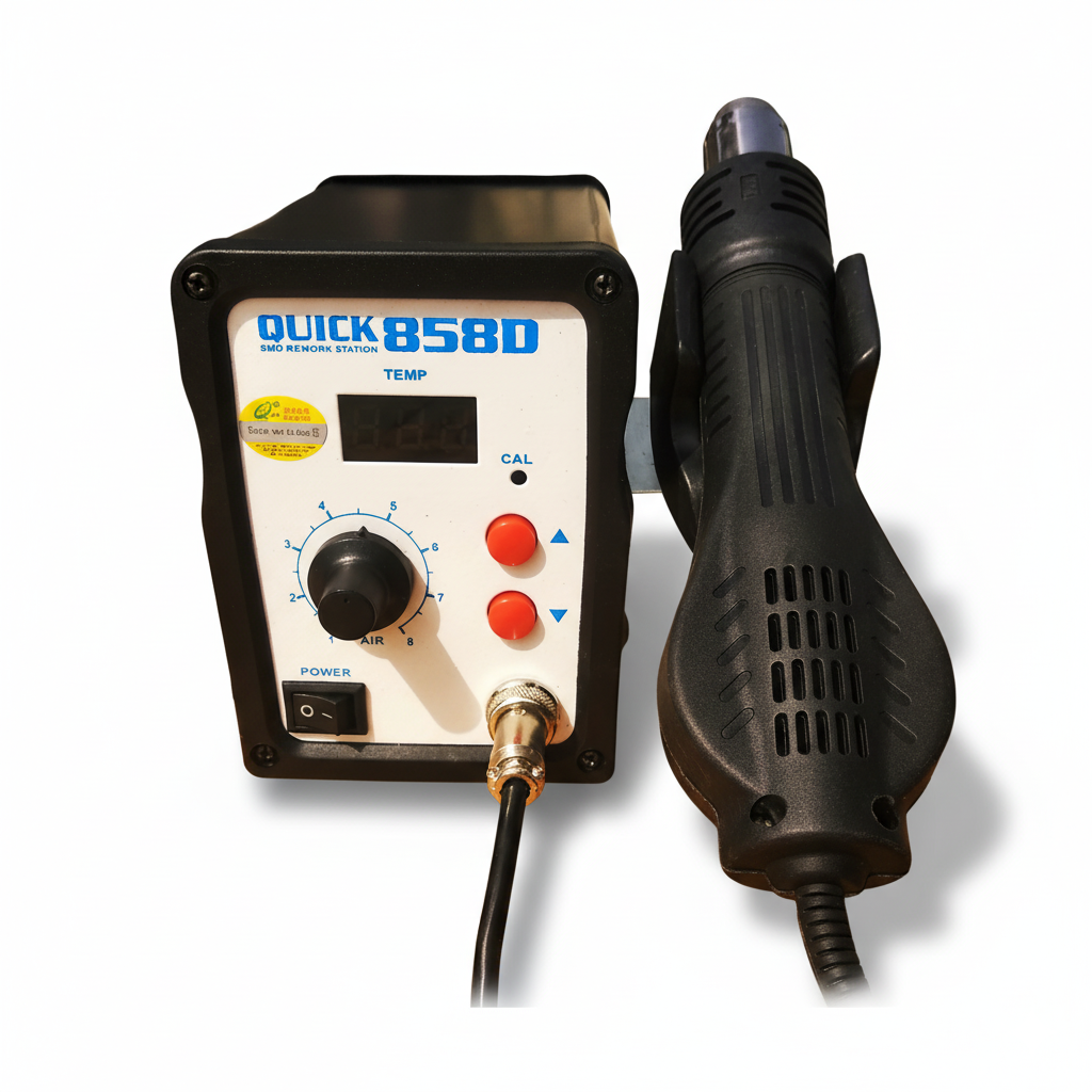 Quick 858D Hot Air Rework Station Digital SMD Soldering Station 200–500°C for Professional Electronics Repair